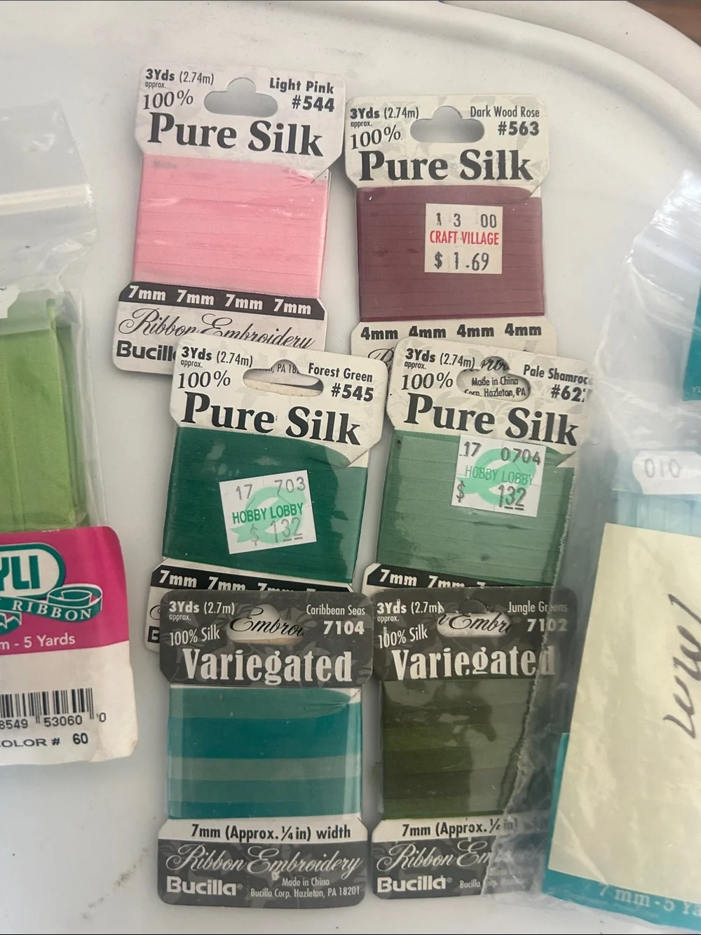 Pure Silk embroidery Ribbon Bundle
